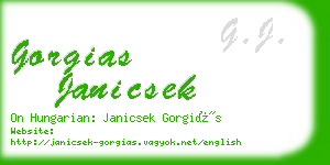gorgias janicsek business card